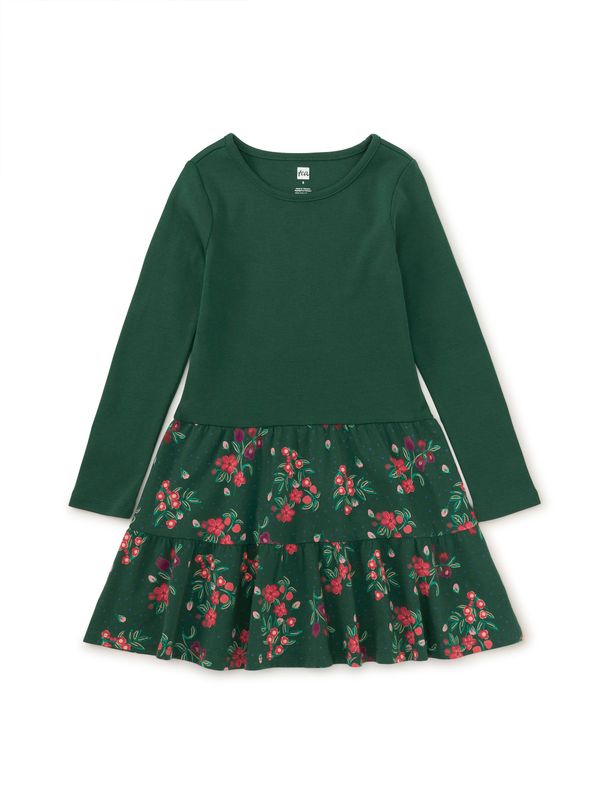 Tiered Skirted Twirl Dress-Holiday Tea Floral