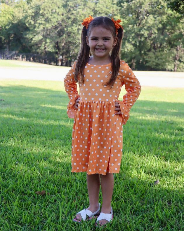 Orange Polka Dot Dress