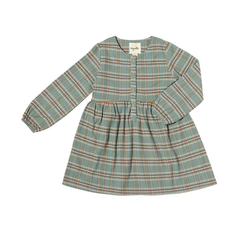 Niki Sage Plaid Dress
