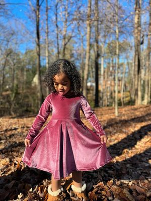Merilee Dress-Cranberry Velvet