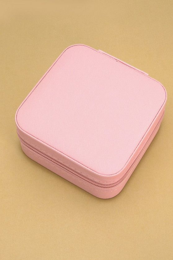 Jewelry Organizer Travel Box  Case-Light Pink
