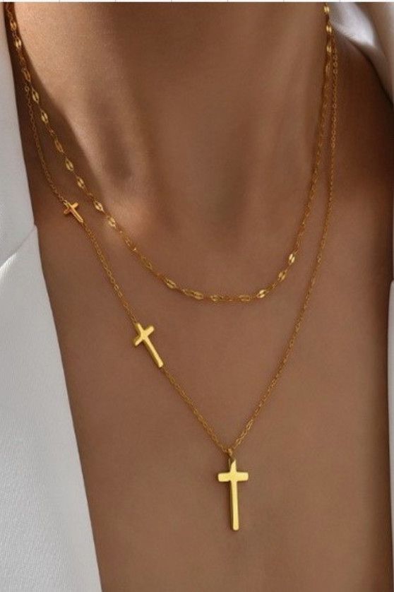 Tarnish Free Gold Cross Necklace