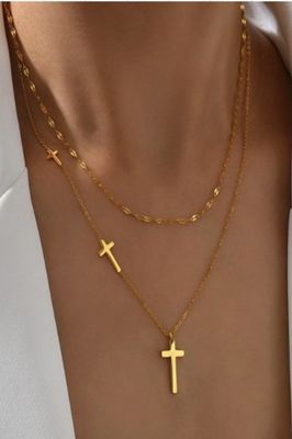 Tarnish Free Gold Cross Necklace