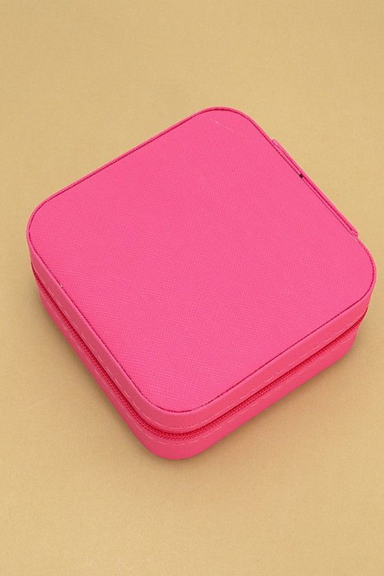 Jewelry Organizer Travel Box  Case-Fuchsia