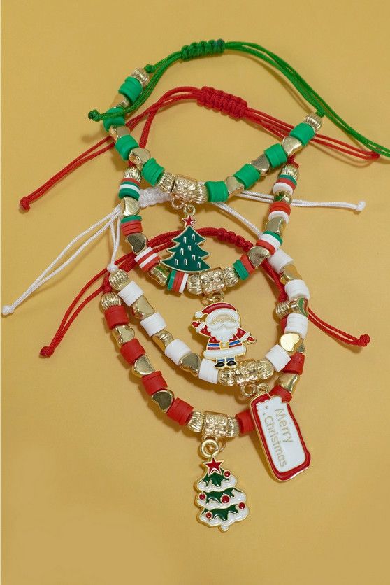 Christmas Santa Rudolph Heisi Bracelets Set of 4-Santa