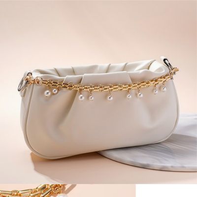 Chain Bag Charm-Chain and Pearls