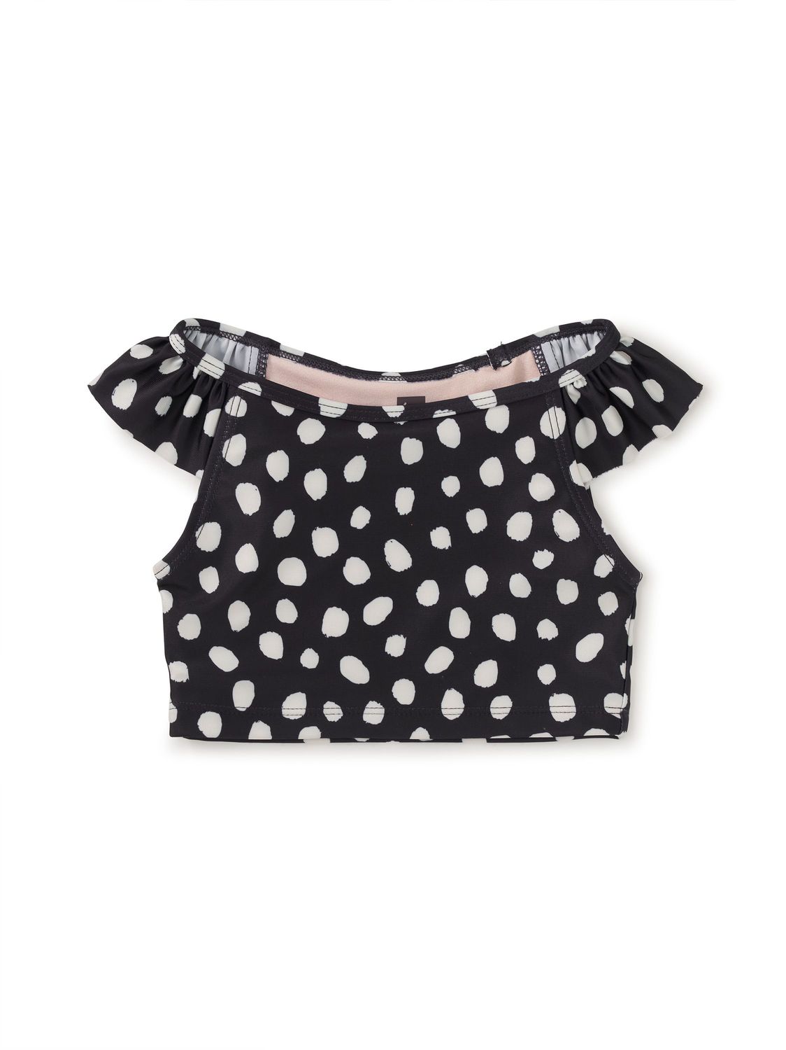 Jaguar Spot Dots Ruffled Bikini Top
