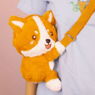 Corgi Plush Sling Crossbody Bag