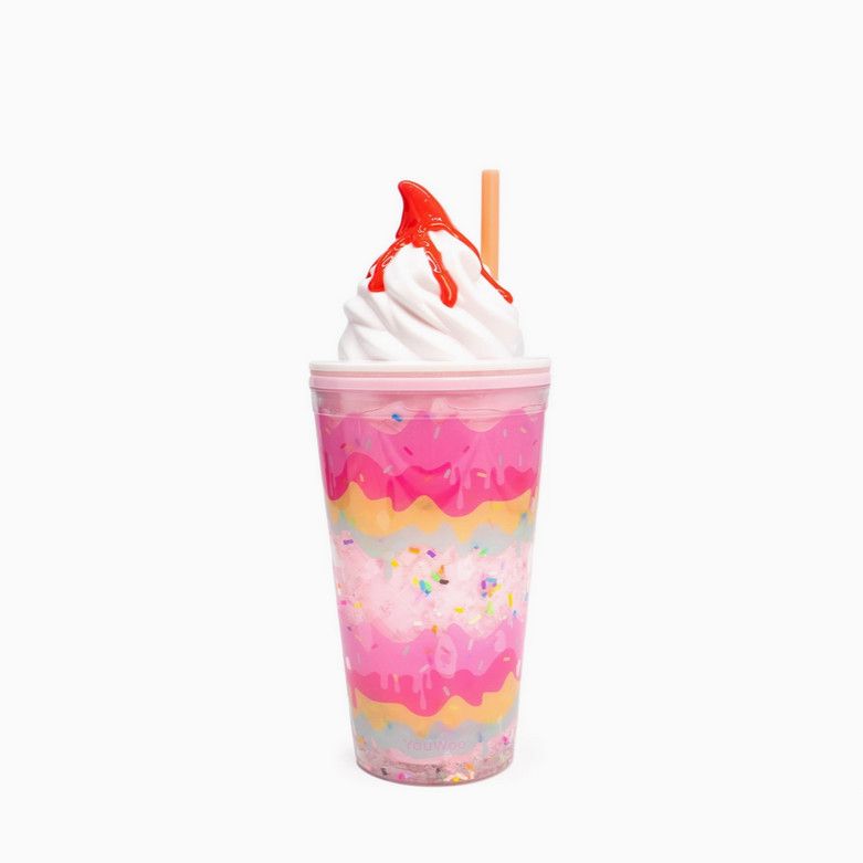 Layered Soft Serve Tumbler-Strawberry