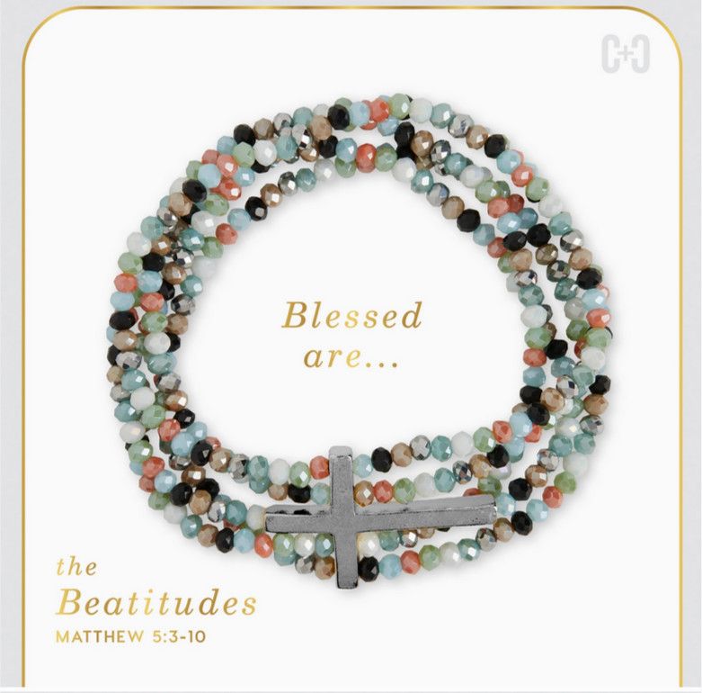 Beatitudes Cross Bracelet