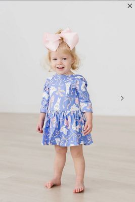 Hop, Skip &amp; Twirl 3/4 Sleeve Twirl Bodysuit