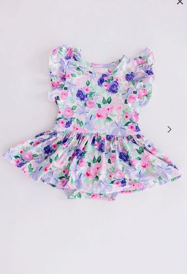 Lavender Love S/S Flutter Twirl Bodysuit