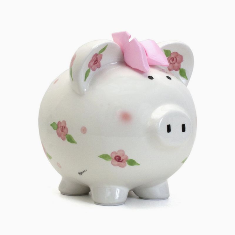 Posies &amp; Polka Dots Piggy Bank