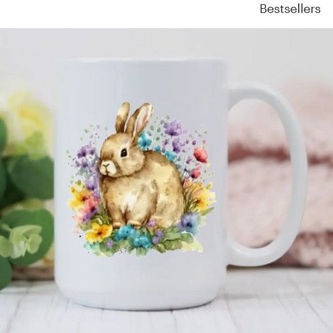 Easter Spring Bunny 15oz Coffee Mug