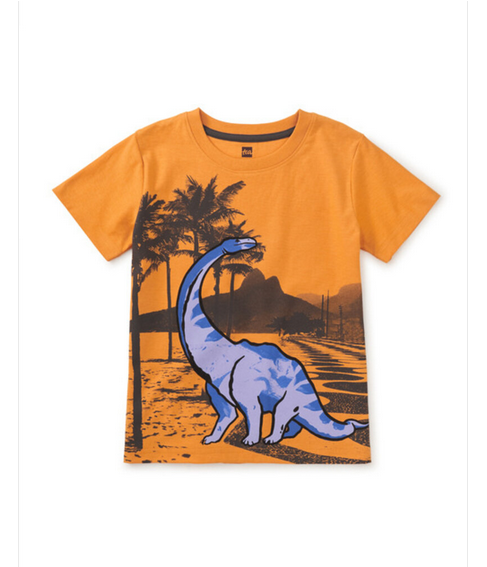 Copacabana Dino Graphic Tee- Savanna