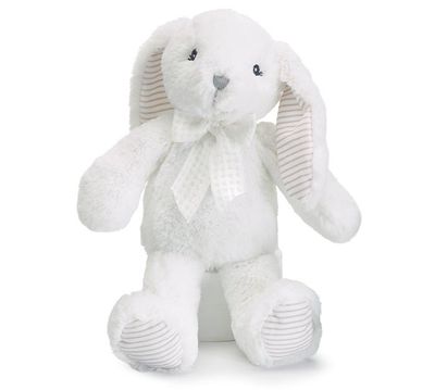Soft and Floppy White Bunny w/ Stripe inside ear