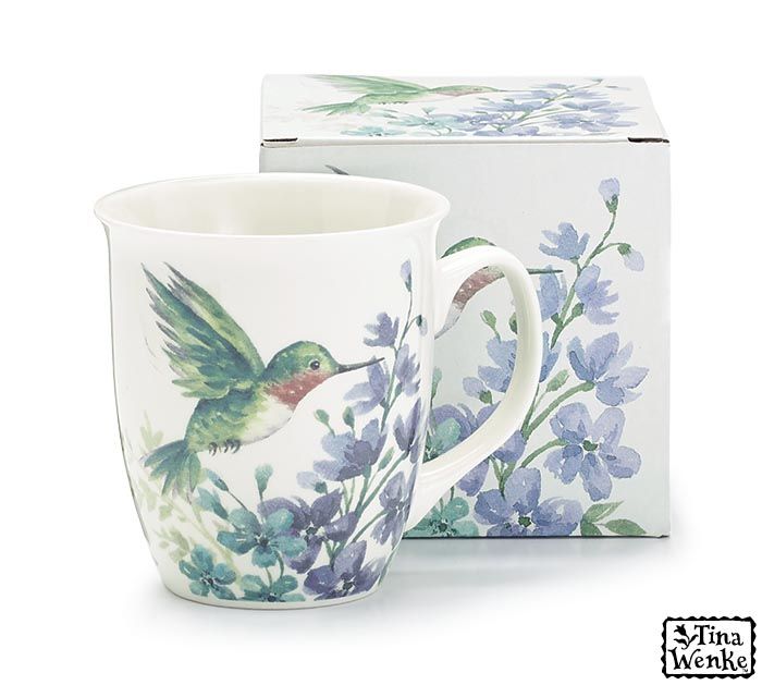 Hummingbird w/ Purple Flowers Mug 16oz