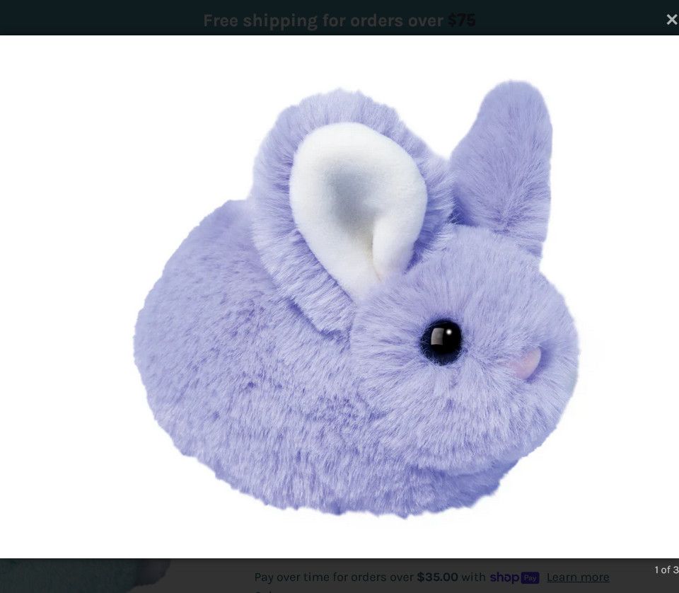 Douglas Lil&#39; Bitty Bright Color Bunny  5&quot;, Color: lilac