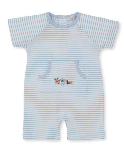 Short Stripe Playsuit-Playground Pups