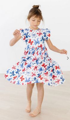 Born to Sparkle Flutter Sleeve Twirl Dress