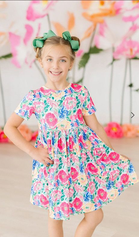 Wildflower Wishes S/S Pocket Twirl Dress