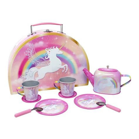 Unicorn Dreamer Tin Tea Set 10 Piece Set