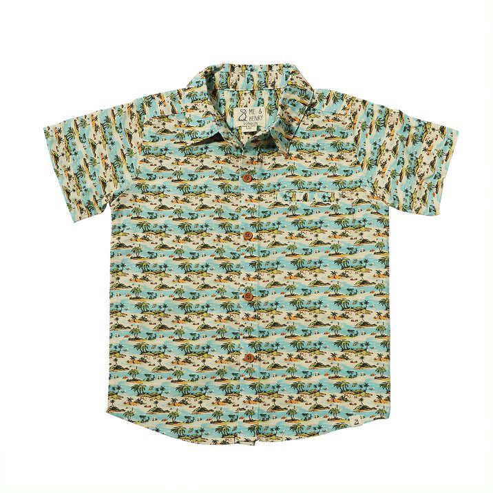 Maui  Printed  Shirt - Blue Islands