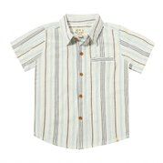 Newport Woven Shirt- Navy/Blue/White Stripe