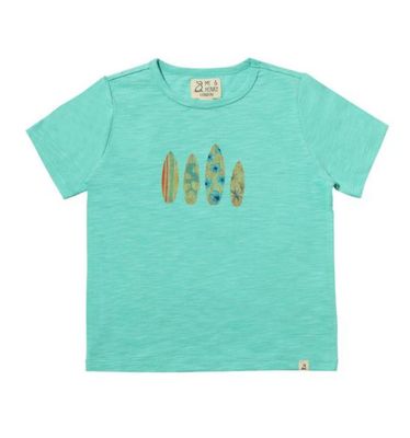 Falmouth Printed Tee - Blue Surfboards