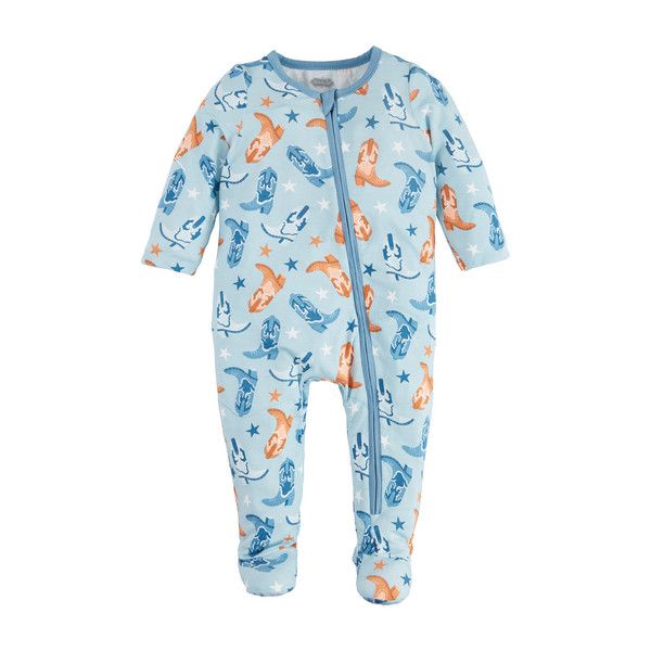 Blue Cowboy Boot Baby Sleeper, Size: 0-3 Mth