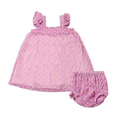 Georgie Dress-Berry Mesh Dot