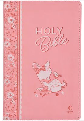 NLT Bible Infant- Pink Faux Leather