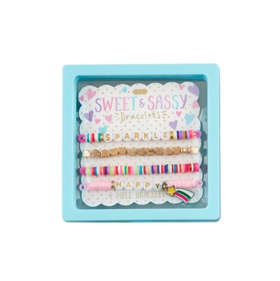 Sweet and Sassy Beaded Bracelet- Happy