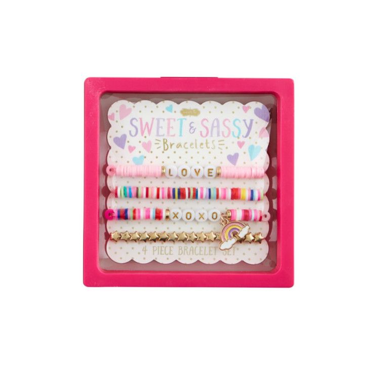 Sweet and Sassy Beaded Bracelet- XOXO