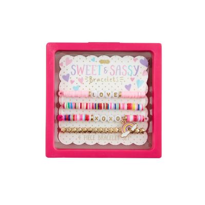 Sweet and Sassy Beaded Bracelet- XOXO