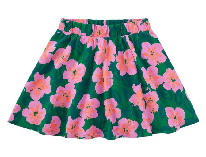 Bold Hibiscus Twirl Skort