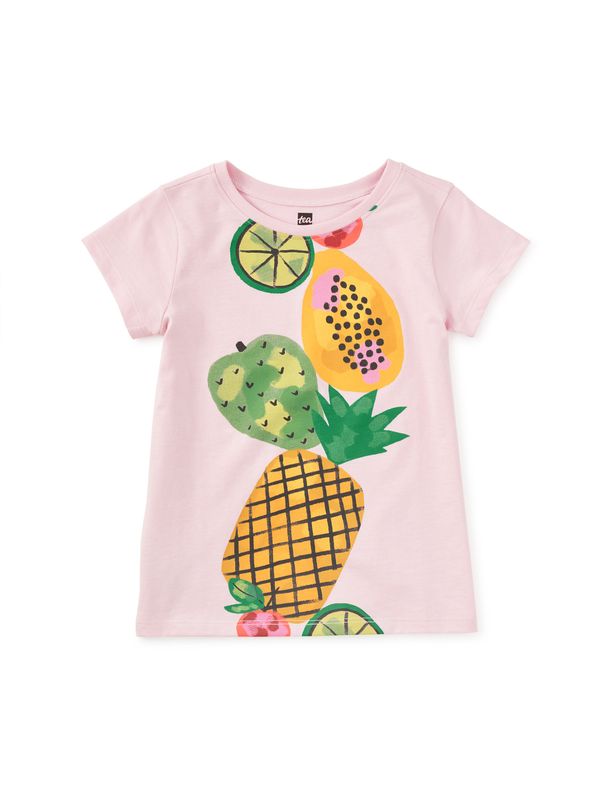 Stacked Fruit Graphic Tee-Pink Lady