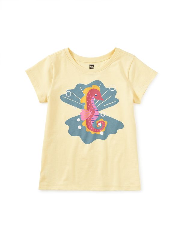 Seahorse &amp; Pearls Tee - Banana