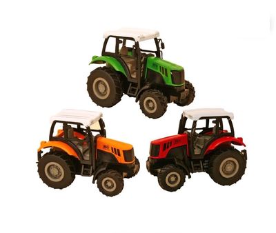 Diecast Tractor Pullback Red, Yellow or Green