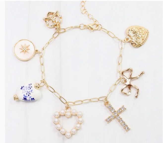 Goldbery Charm Bracelet Gold
