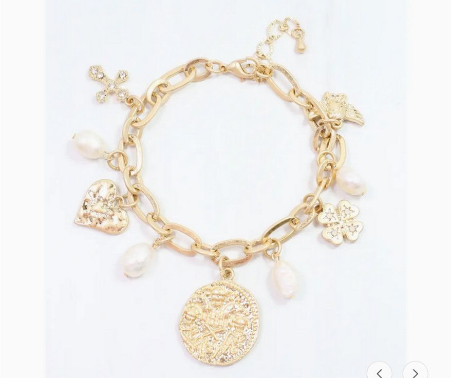 McCormick Charm Bracelet Worn Gold