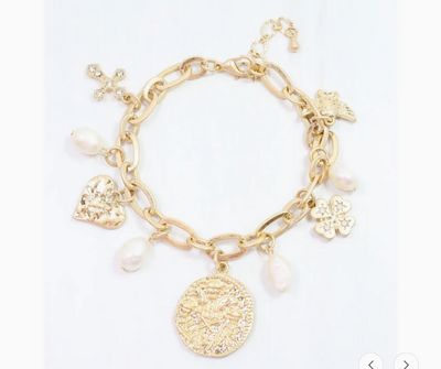 McCormick Charm Bracelet Worn Gold