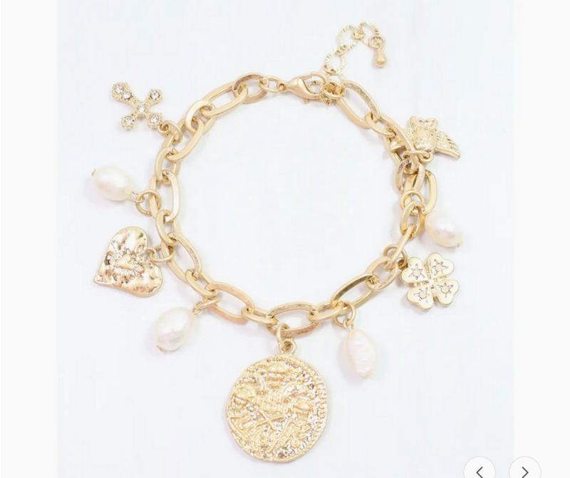 McCormick Charm Bracelet Worn Gold