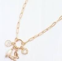 Fordham Charm Necklace Gold