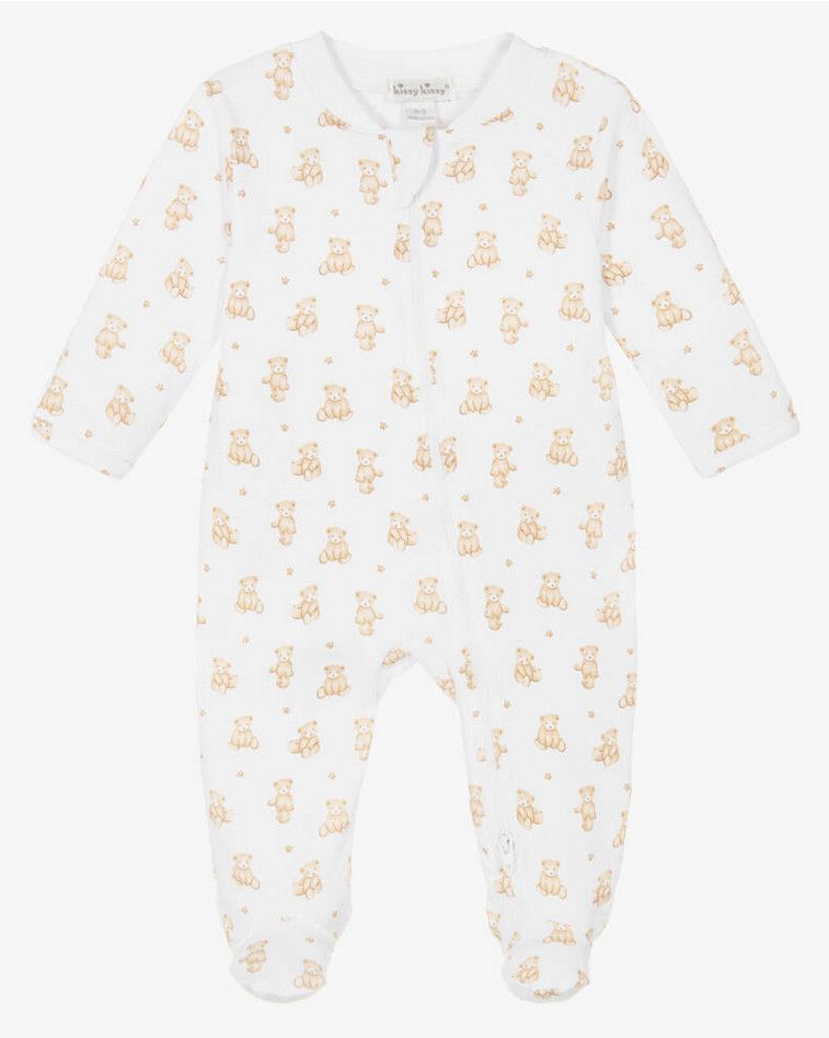 Teddy Bear Time Footie  w/zipper