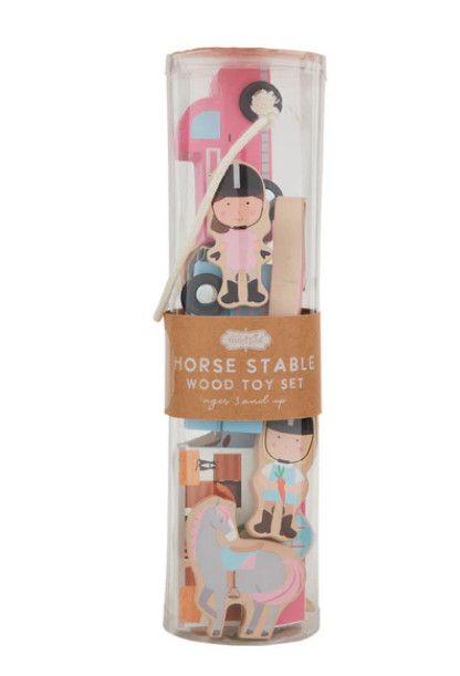 Horse Stable Wooden Toy Set