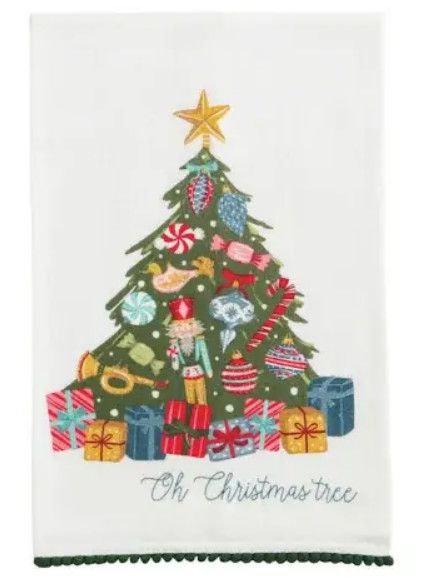 Tree Christmas Printed Towel