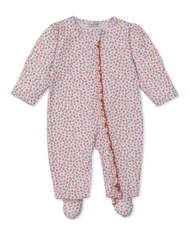 Pumpkin Patchwork Floral Footie w/Zipper