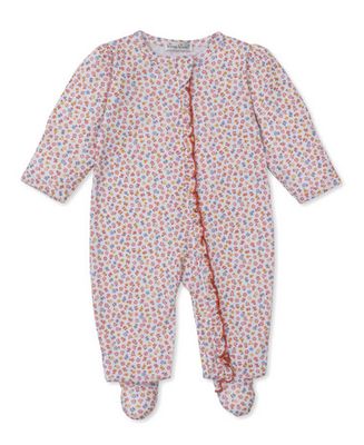 Pumpkin Patchwork Floral Footie w/Zipper