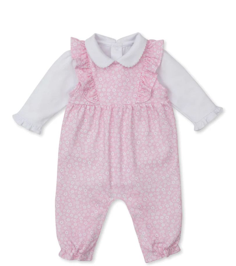 Fall in Bloom Pink Overall Set